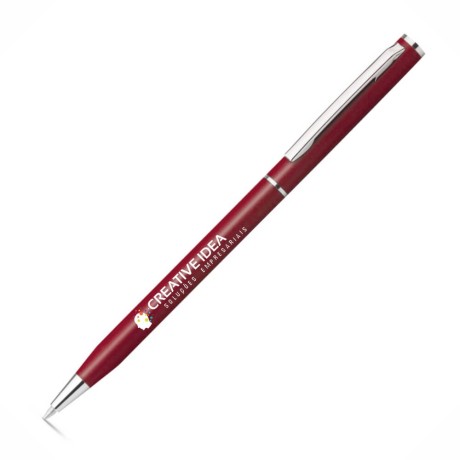 CANETAS IMPRESSÃO COLORIDA LINHA PREMIUM LESLEY METALLIC BORDÔ Colorido frente - 10 un.