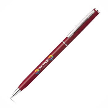 CANETAS IMPRESSÃO COLORIDA LINHA PREMIUM LESLEY METALLIC BORDÔ Colorido frente - 100 un.