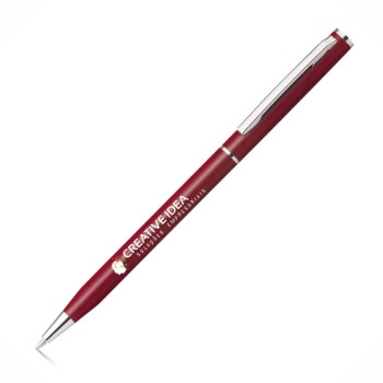 CANETAS IMPRESSÃO COLORIDA LINHA PREMIUM LESLEY METALLIC BORDÔ Colorido frente e verso - 10 un.
