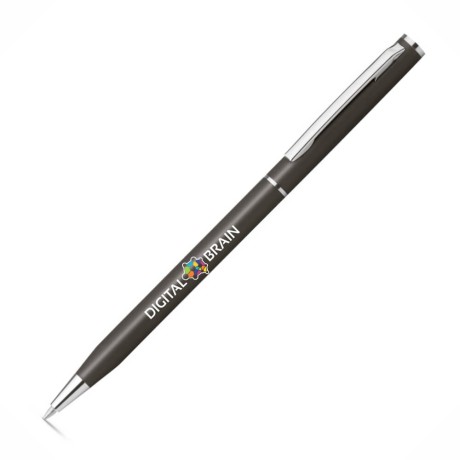 CANETAS IMPRESSÃO COLORIDA LINHA PREMIUM LESLEY METALLIC CHUMBO Colorido frente e verso - 25 un.
