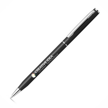 CANETAS IMPRESSÃO COLORIDA LINHA PREMIUM LESLEY METALLIC PRETA Colorido frente e verso - 10 un.