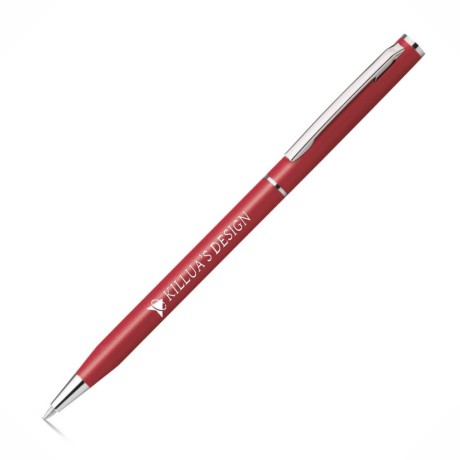 CANETAS IMPRESSÃO COLORIDA LINHA PREMIUM LESLEY METALLIC VERMELHA Colorido frente - 50 un.