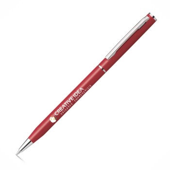 CANETAS IMPRESSÃO COLORIDA LINHA PREMIUM LESLEY METALLIC VERMELHA Colorido frente - 10 un.