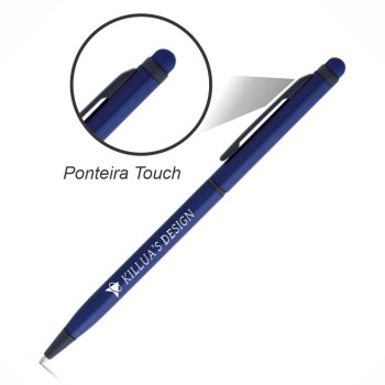 CANETAS IMPRESSÃO COLORIDA LINHA PREMIUM MIRO AZUL Colorido frente e verso - 50 un.