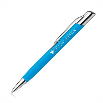 CANETAS IMPRESSÃO COLORIDA LINHA PREMIUM OLAF SOFT AZUL CLARA