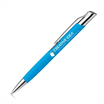 CANETAS IMPRESSÃO COLORIDA LINHA PREMIUM OLAF SOFT AZUL CLARA Colorido frente e verso - 10 un.