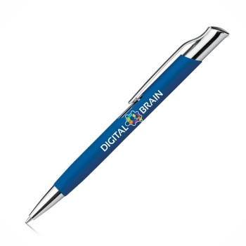 CANETAS IMPRESSÃO COLORIDA LINHA PREMIUM OLAF SOFT AZUL ESCURA Colorido frente - 25 un.