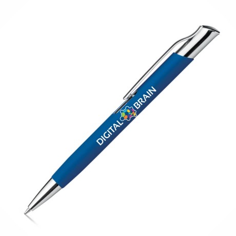 CANETAS IMPRESSÃO COLORIDA LINHA PREMIUM OLAF SOFT AZUL ESCURA Colorido frente - 25 un.