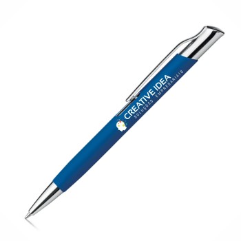 CANETAS IMPRESSÃO COLORIDA LINHA PREMIUM OLAF SOFT AZUL ESCURA Colorido frente e verso - 10 un.