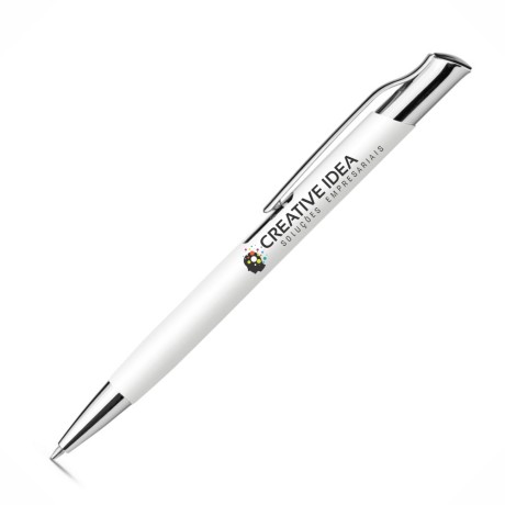 CANETAS IMPRESSÃO COLORIDA LINHA PREMIUM OLAF SOFT BRANCA Colorido frente e verso - 10 un.