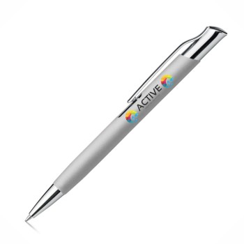 CANETAS IMPRESSÃO COLORIDA LINHA PREMIUM OLAF SOFT CROMADA SATINADA Colorido frente e verso - 100 un.
