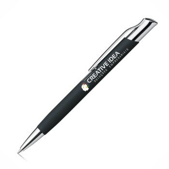 CANETAS IMPRESSÃO COLORIDA LINHA PREMIUM OLAF SOFT PRETA Colorido frente e verso - 10 un.