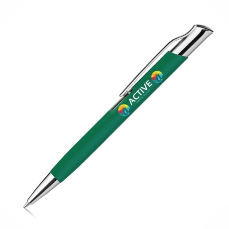 CANETAS IMPRESSÃO COLORIDA LINHA PREMIUM OLAF SOFT VERDE Colorido frente - 100 un.