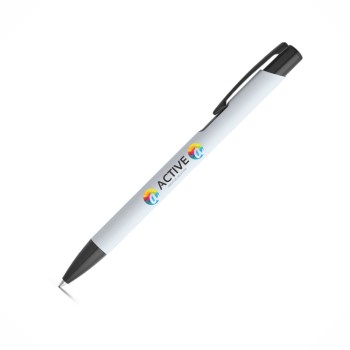 CANETAS IMPRESSÃO COLORIDA LINHA PREMIUM POPPINS BRANCA Colorido frente - 100 un.