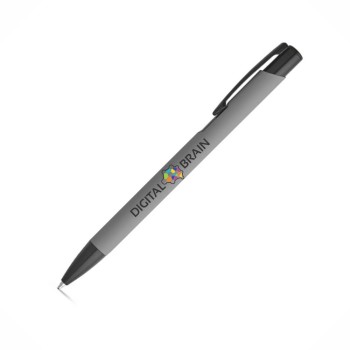 CANETAS IMPRESSÃO COLORIDA LINHA PREMIUM POPPINS CINZA Colorido frente - 25 un.