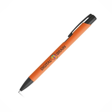 CANETAS IMPRESSÃO COLORIDA LINHA PREMIUM POPPINS LARANJA Colorido frente - 25 un.