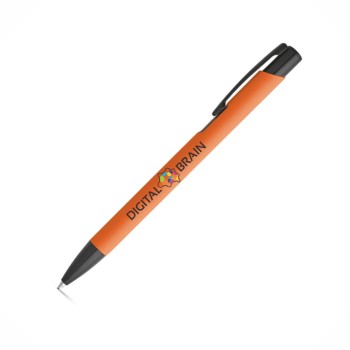CANETAS IMPRESSÃO COLORIDA LINHA PREMIUM POPPINS LARANJA Colorido frente e verso - 25 un.
