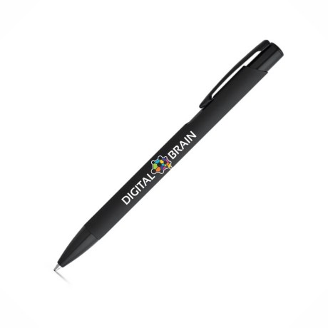 CANETAS IMPRESSÃO COLORIDA LINHA PREMIUM POPPINS PRETA Colorido frente - 25 un.