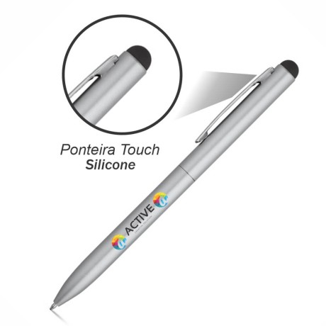 CANETAS IMPRESSÃO COLORIDA LINHA PREMIUM WASS TOUCH CROMADA SATINADA Colorido frente e verso - 100 un.