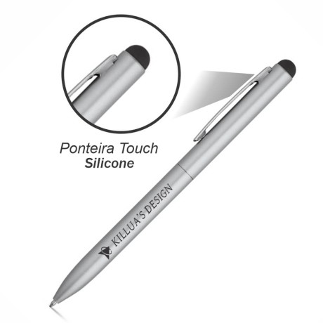 CANETAS IMPRESSÃO COLORIDA LINHA PREMIUM WASS TOUCH CROMADA SATINADA Colorido frente - 50 un.