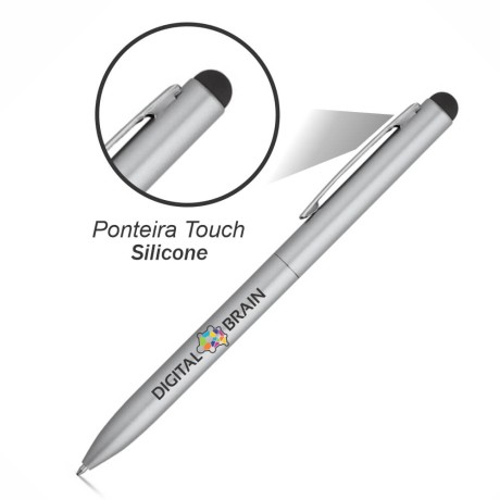 CANETAS IMPRESSÃO COLORIDA LINHA PREMIUM WASS TOUCH CROMADA SATINADA Colorido frente e verso - 25 un.