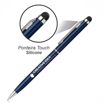 CANETAS IMPRESSÃO COLORIDA LINHA PREMIUM ZOE AZUL Colorido frente - 10 un.