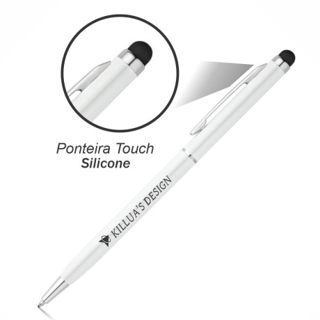 CANETAS IMPRESSÃO COLORIDA LINHA PREMIUM ZOE BRANCA Colorido frente e verso - 50 un.