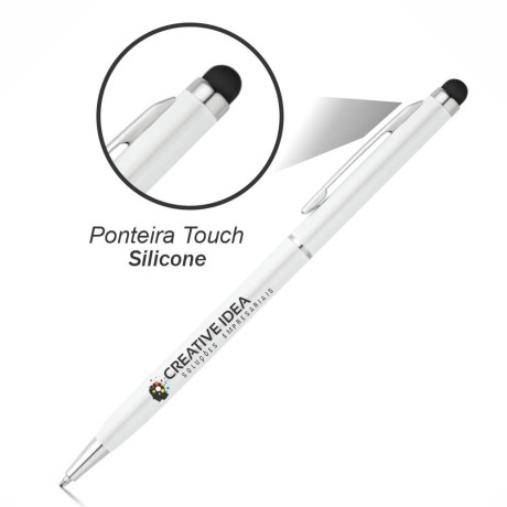CANETAS IMPRESSÃO COLORIDA LINHA PREMIUM ZOE BRANCA Colorido frente - 10 un.