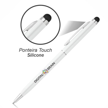CANETAS IMPRESSÃO COLORIDA LINHA PREMIUM ZOE BRANCA Colorido frente - 25 un.