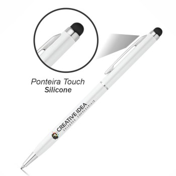 CANETAS IMPRESSÃO COLORIDA LINHA PREMIUM ZOE BRANCA Colorido frente e verso - 10 un.