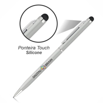 CANETAS IMPRESSÃO COLORIDA LINHA PREMIUM ZOE CROMADA SATINADA Colorido frente - 25 un.