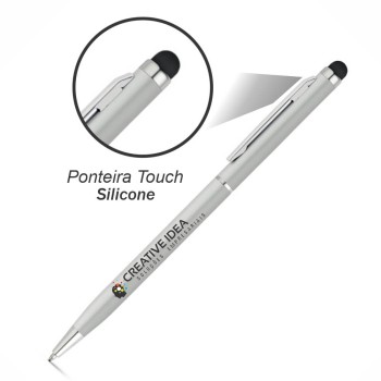 CANETAS IMPRESSÃO COLORIDA LINHA PREMIUM ZOE CROMADA SATINADA Colorido frente - 10 un.