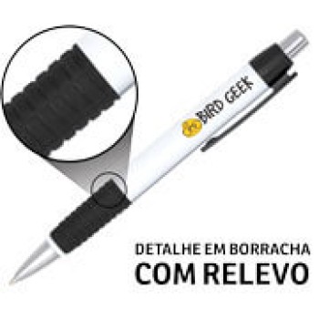 CANETAS IMPRESSÃO COLORIDA PLÁSTICAS COMERCIAL PRETA Colorido frente - 10 un.