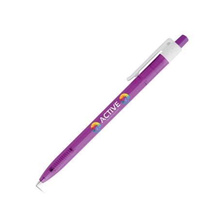 CANETAS IMPRESSÃO COLORIDA PLÁSTICAS DARA FROST ROXO