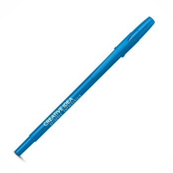 CANETAS IMPRESSÃO COLORIDA PLÁSTICAS MARLEY AZUL CLARA