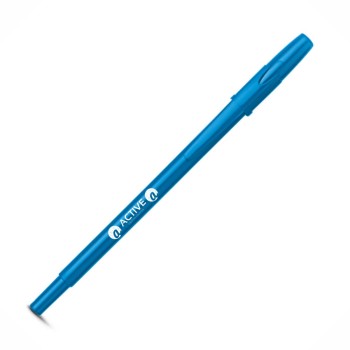 CANETAS IMPRESSÃO COLORIDA PLÁSTICAS MARLEY AZUL CLARA