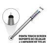 CANETAS IMPRESSÃO COLORIDA PLÁSTICAS MULTIFUNÇÃO SUPORTE DE CELULAR PRATA Colorido frente - 25 un.