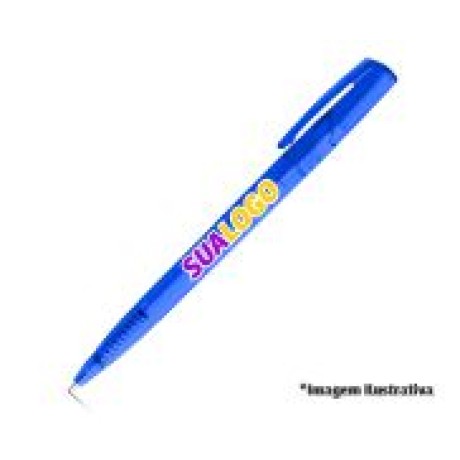 CANETAS IMPRESSÃO COLORIDA PLÁSTICAS SALLY FROST AZUL 25 un. - Colorido frente e verso
