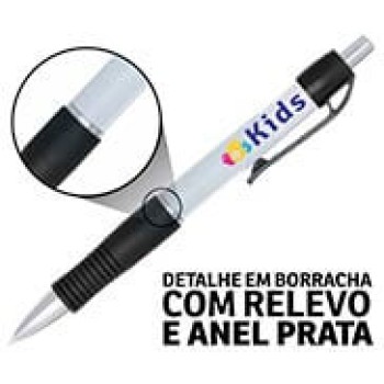 CANETAS IMPRESSÃO COLORIDA PLÁSTICAS STILO PRETA Colorido frente - 25 un.