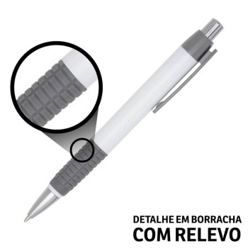 CANETAS PADRÃO COMERCIAL CINZA 25 un.