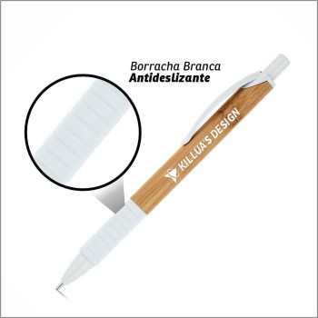 CANETAS PERSONALIZADAS IMPRESSÃO COLORIDA ECOLÓGICAS BAMBU PATI Colorido frente - 25 un.