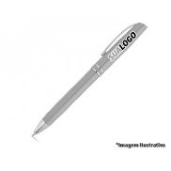 CANETAS PERSONALIZADAS IMPRESSAO COLORIDA LINHA PREMIUM LYME CROMADO SATINADO Colorido frente - 25 un.