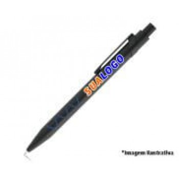 CANETAS PERSONALIZADAS IMPRESSAO COLORIDA LINHA PREMIUM MYKADO AZUL Colorido frente - 50 un.