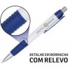 CANETAS PERSONALIZADAS IMPRESSÃO COLORIDA PLÁSTICAS COMERCIAL AZUL Colorido frente e verso - 100 un.