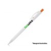 CANETAS PERSONALIZADAS IMPRESSÃO COLORIDA PLÁSTICAS LANA WHITE LARANJA Colorido frente - 100 un.