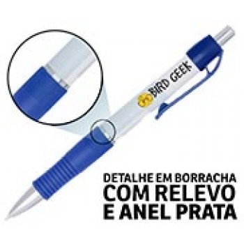 CANETAS PERSONALIZADAS IMPRESSAO COLORIDA PLASTICAS STILO AZUL Colorido frente - 10 un.