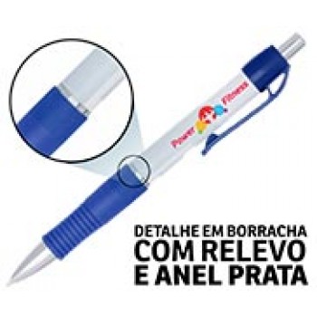 CANETAS PERSONALIZADAS IMPRESSAO COLORIDA PLASTICAS STILO AZUL Colorido frente - 50 un.