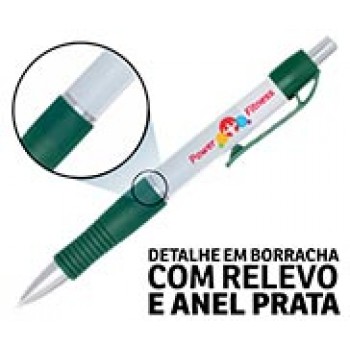 CANETAS PERSONALIZADAS IMPRESSAO COLORIDA PLASTICAS STILO VERDE Colorido frente - 50 un.