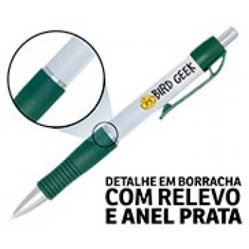 CANETAS PERSONALIZADAS IMPRESSAO COLORIDA PLASTICAS STILO VERDE Colorido frente - 10 un.