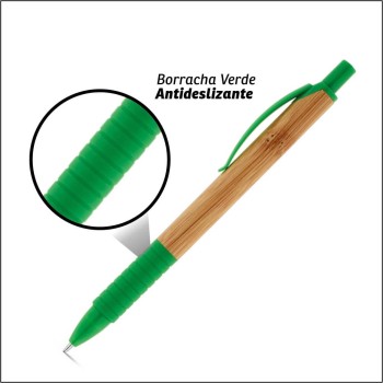 PRODUTOS SEM PERSONALIZAÇÃO CANETAS ECOLÓGICAS BAMBU PATI VERDE 50 un.